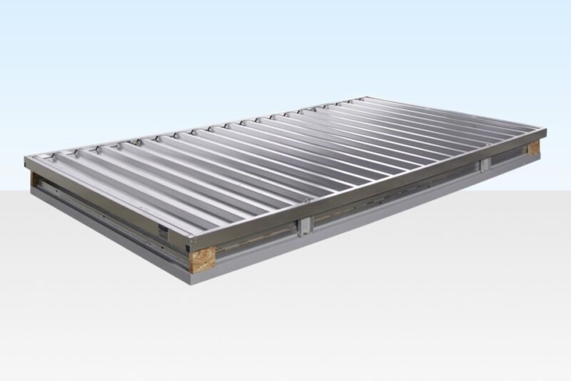 4m x 2.1m Flat Pack Container Store – Galvanised - Image 4