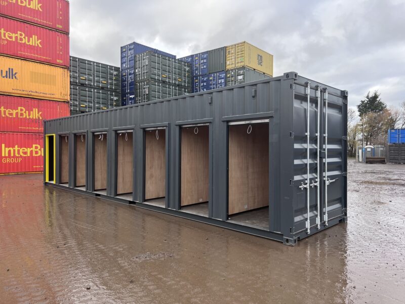 40ft High Cube Multi-Store Container – 7-Bay Self Storage Unit - Image 4