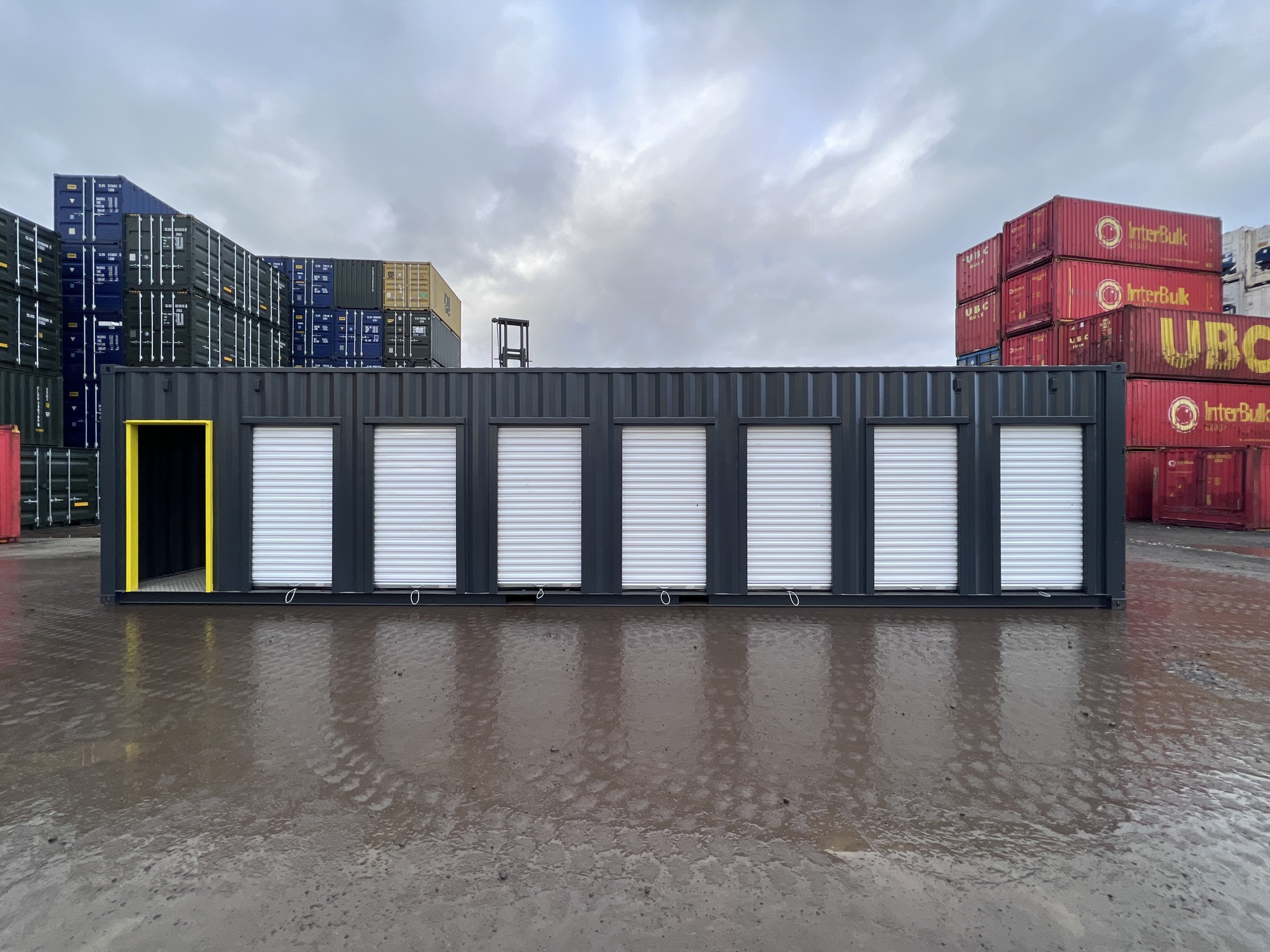 40ft High Cube Multi-Store Container – 7-Bay Self Storage Unit