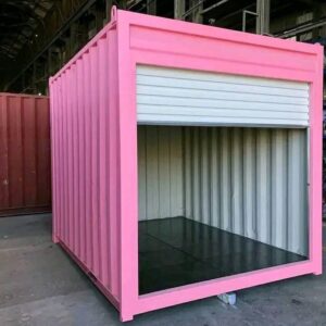 10 ft Pink Container with Roll‑Up Door